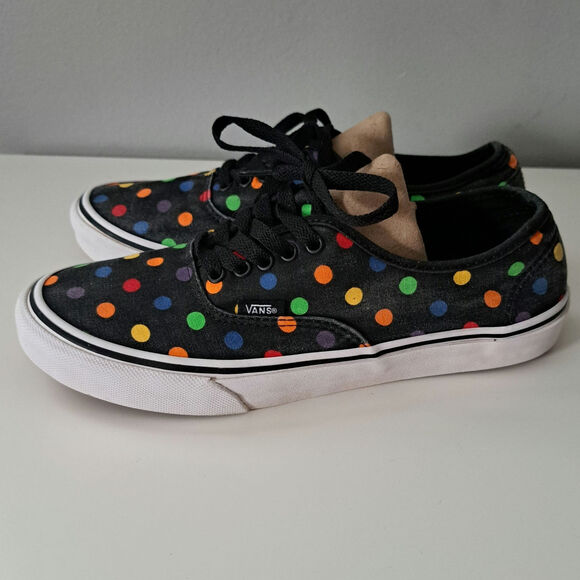 Vans Shoes - VANS Off The Wall Black Multicolor Polka Dot Shoes Womens 9.5 Men's 8